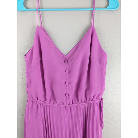 NWOT ASOS Purple Pleated Midi Blouson Dress Size 4 - Picture 3 of 12